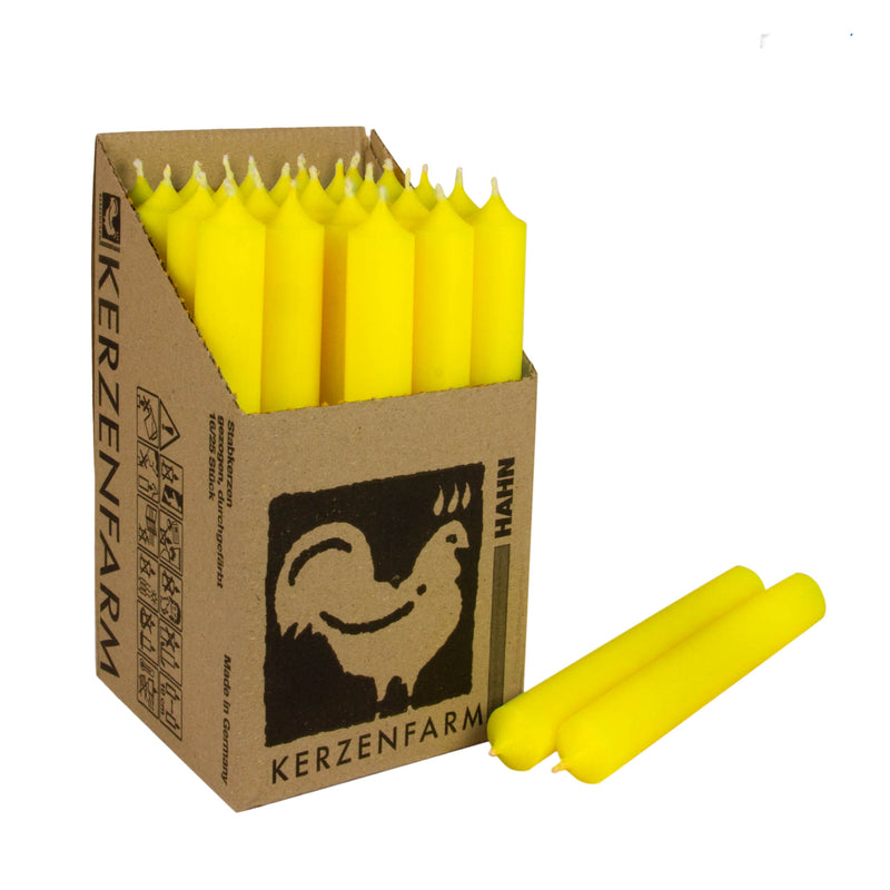 N03 Neon Yellow, Regular Dinner Candles