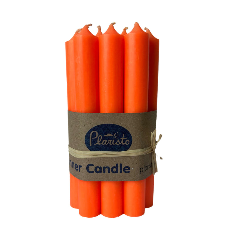 N04 Neon Orange, Regular Dinner Candles