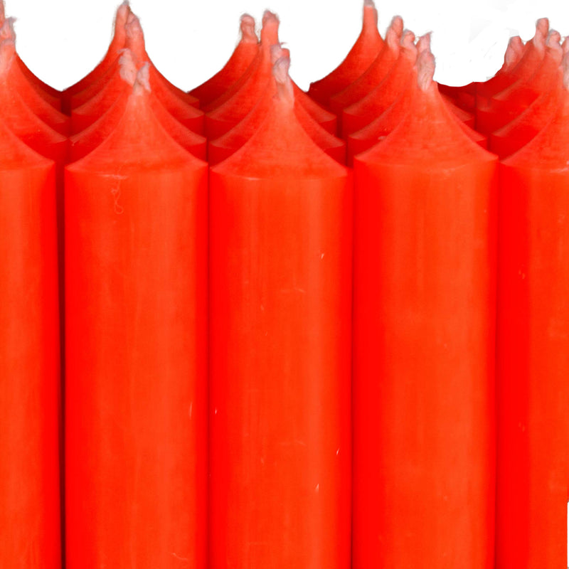 N04 Neon Orange, Regular Dinner Candles