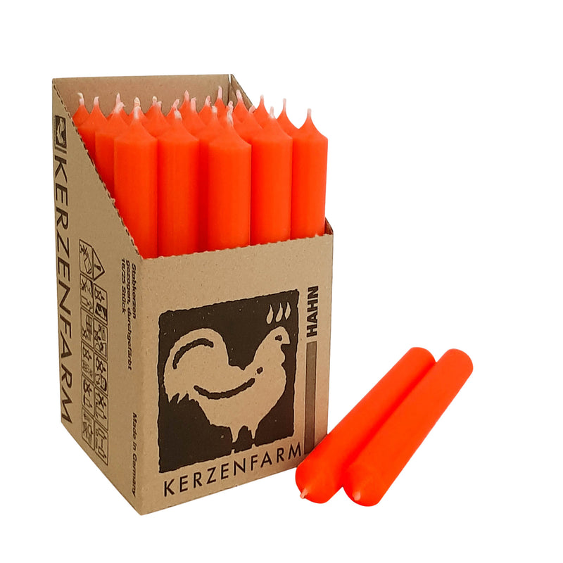 N04 Neon Orange, Regular Dinner Candles