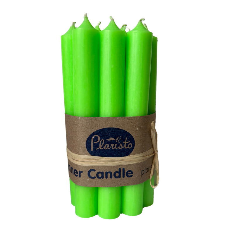 N20 Neon Green, Regular Dinner Candles