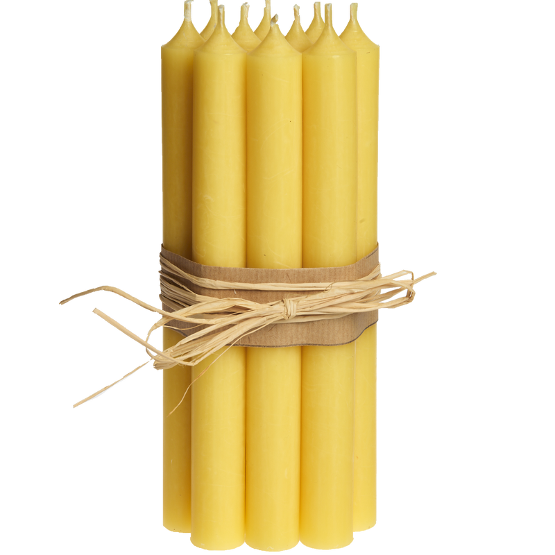 P03-Pastel Yellow, Tall Dinner Candles