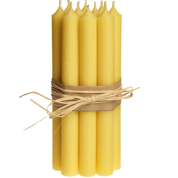 P03-Pastel Yellow, Tall Dinner Candles