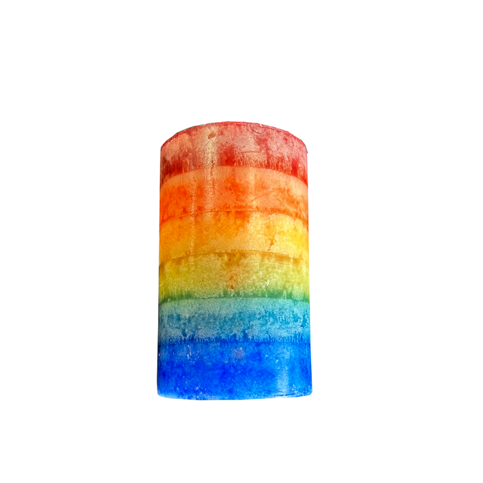 Rainbow Pillar Candle, 110 x 70mm