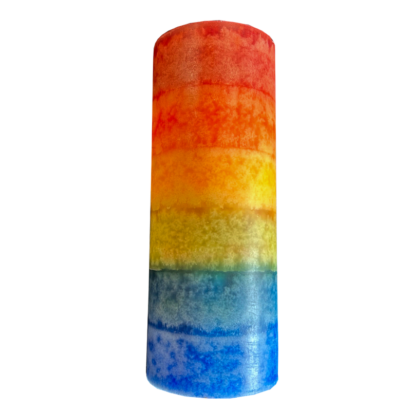 Rainbow Pillar Candle, 180 x 70mm