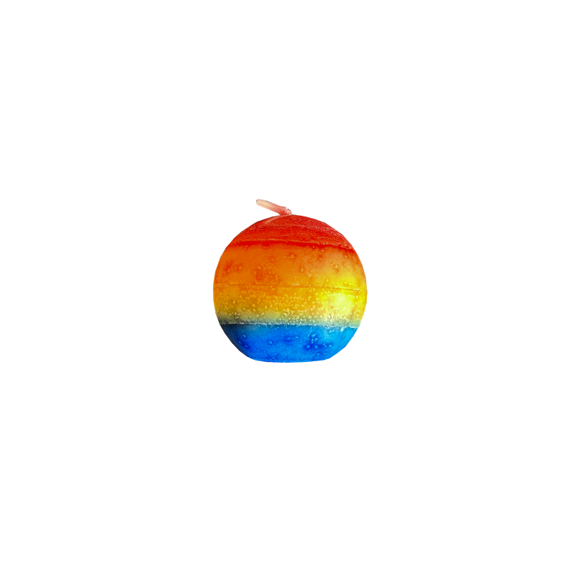 Rainbow Ball Candle, 60 x 60mm