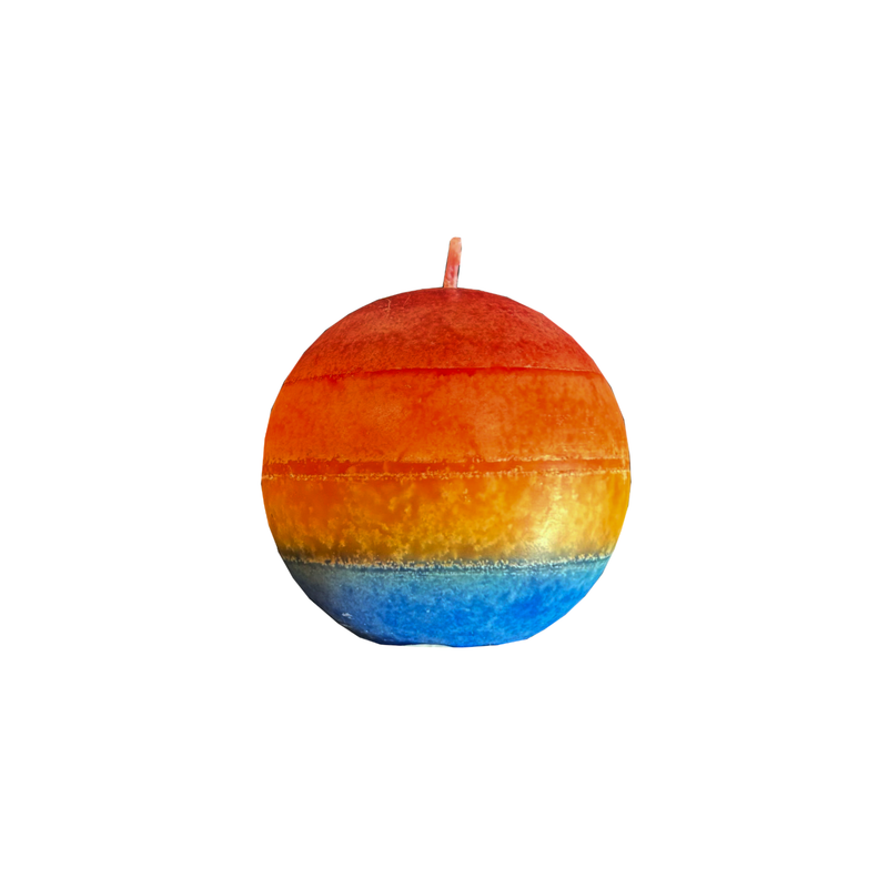 Rainbow Ball Candle, 80 x 80mm