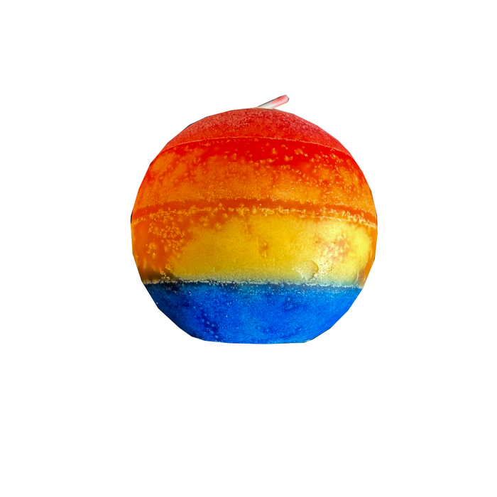 Rainbow Ball Candle, 80 x 80mm