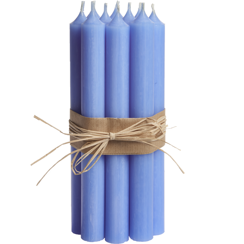 14-Light Blue, Tall Dinner Candles