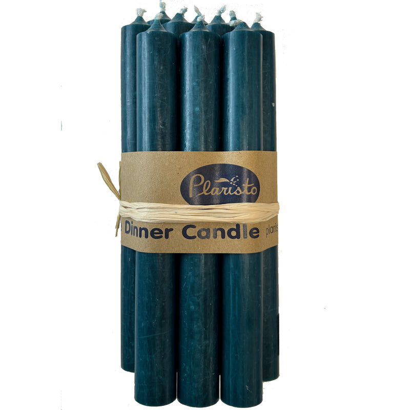 41-Ocean Blue Tall Dinner Candles