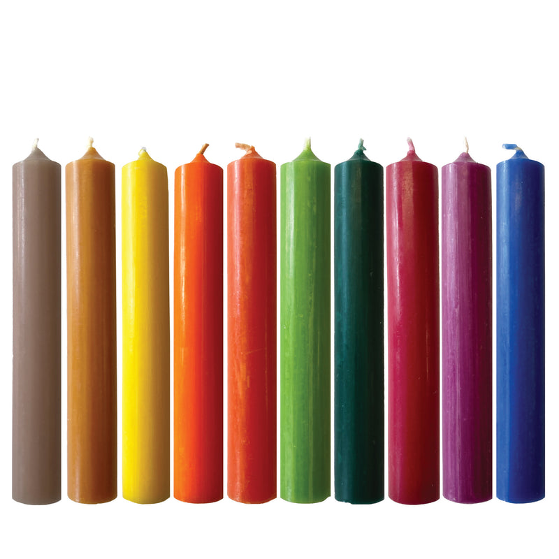 Dinner Candles, Regular x 10 Autumn Mix