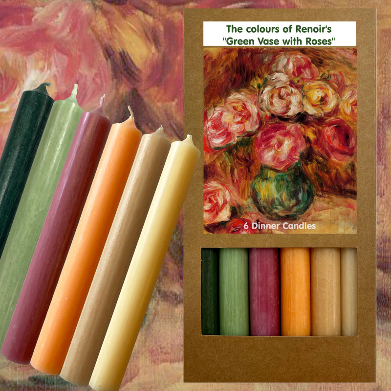 Art Illuminated – Green Vase with Roses Candle Set