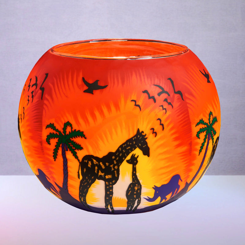 Tealight Holders Glowing Glass