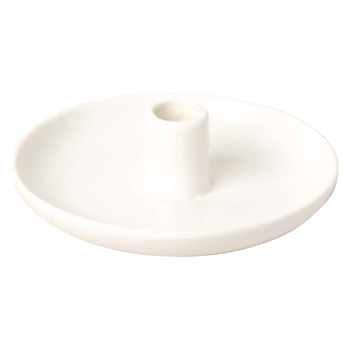 Candle Holders for Dinner Candles, white Ceramic