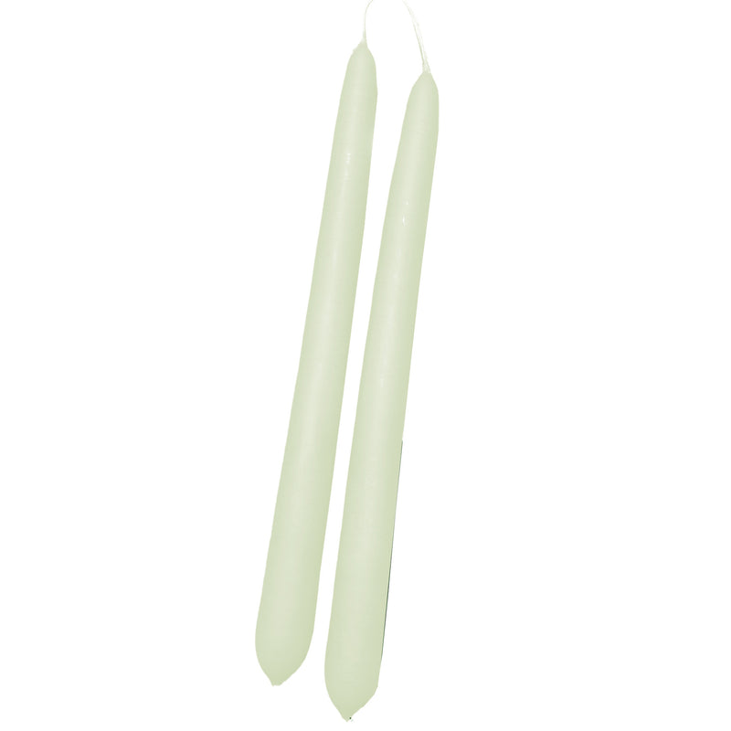 Handmade Dinner Candles/ Pair - Pastel Green