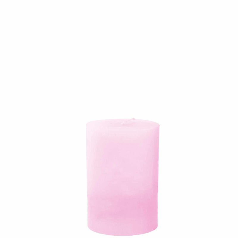 Pastel Rose Pillar Candle – English Rose or Unscented