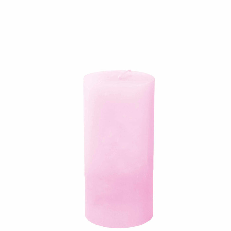 Pastel Rose Pillar Candle – English Rose or Unscented