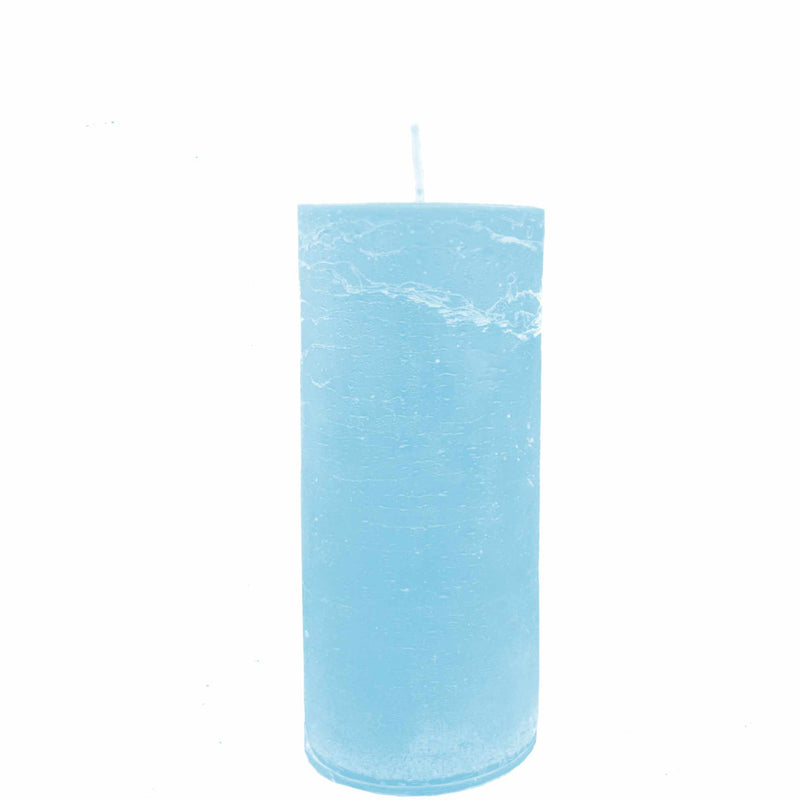 Powder Blue Pillar Candle – Breathe or Unscented