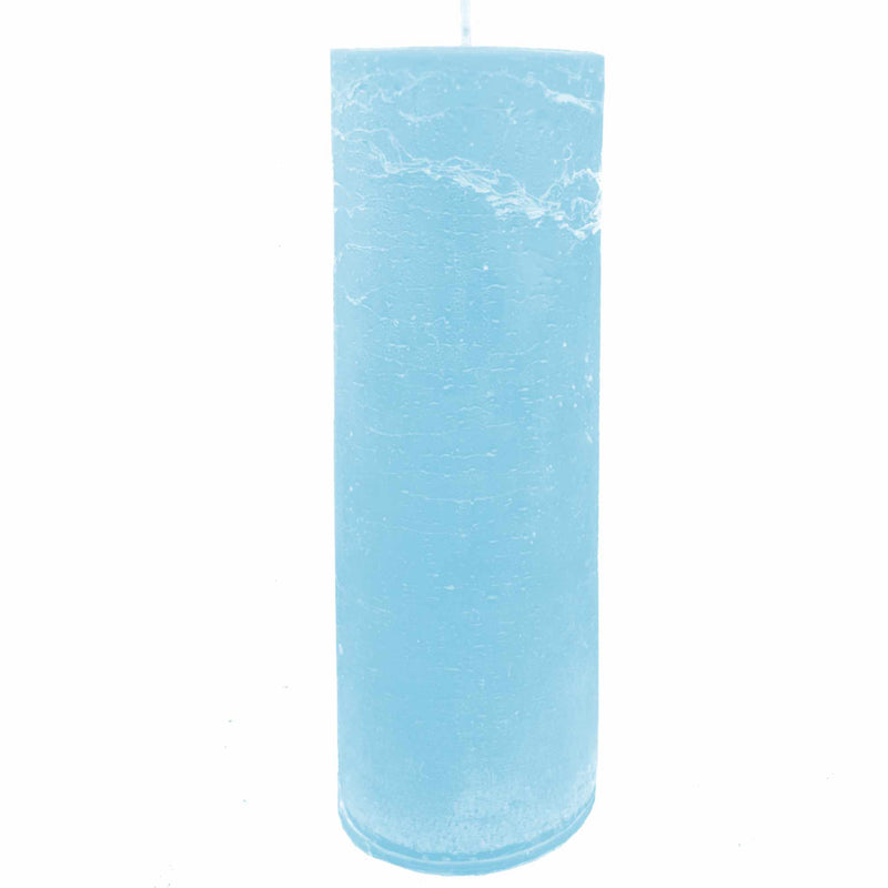 Powder Blue Pillar Candle – Breathe or Unscented