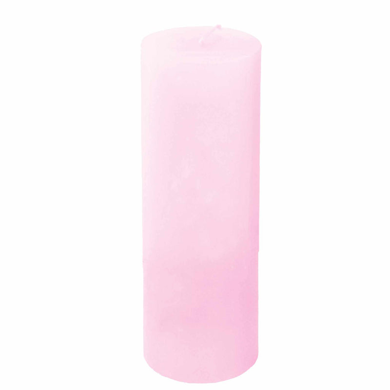 Pastel Rose Pillar Candle – English Rose or Unscented
