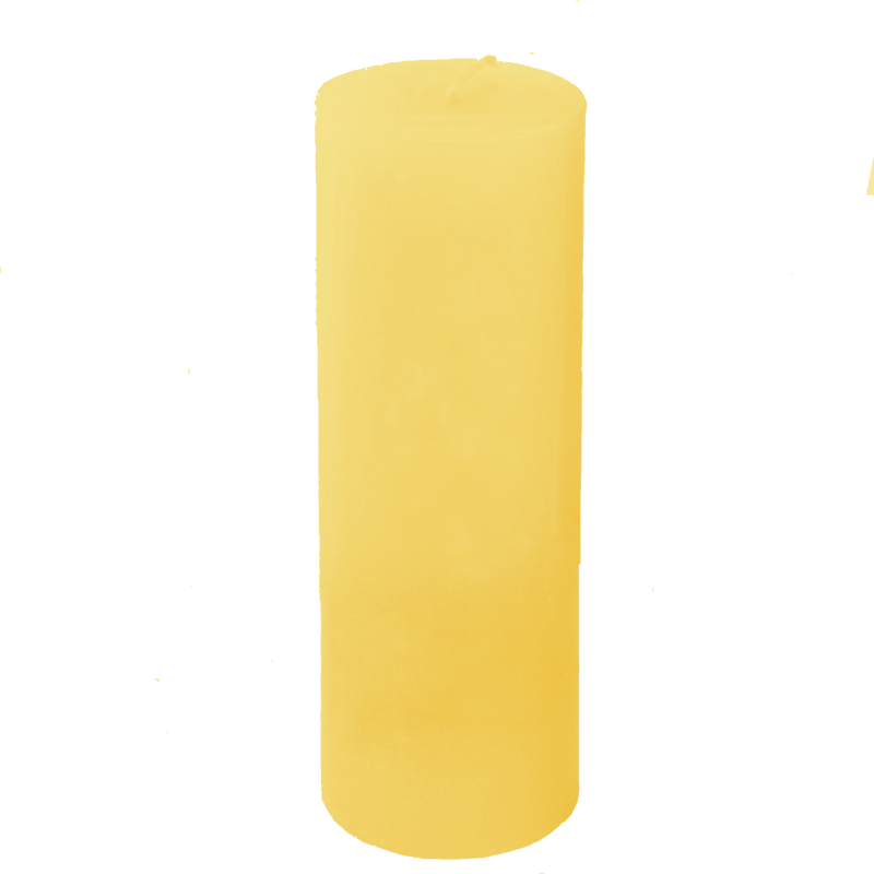 Yellow Pillar Candle – Citrus Orchard or Unscented