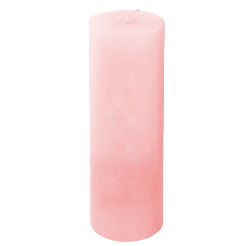 Rose Quartz Pillar Candle – Rhubarb & Strawberry or Unscented