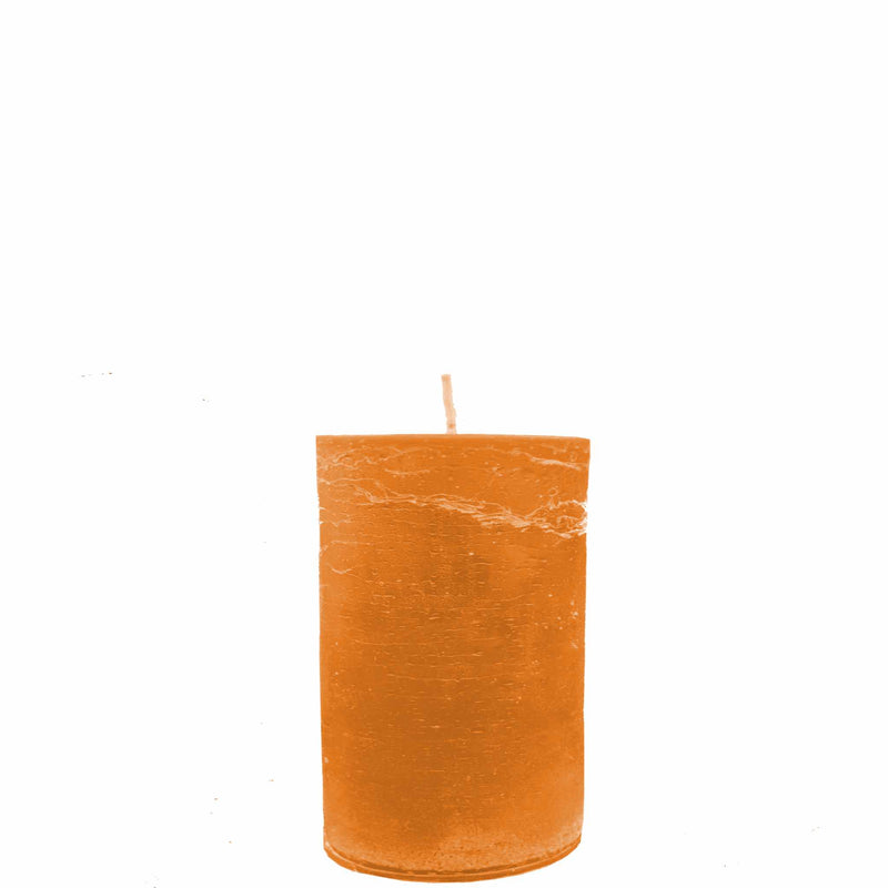 Rust-Orange Pillar Candle – Honey & Vanilla or Unscented