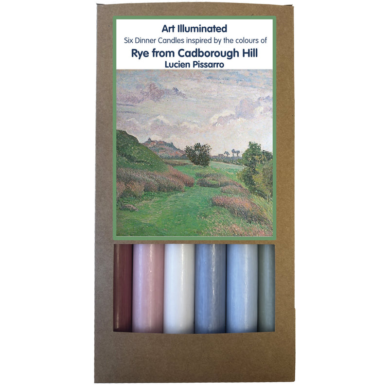 Art Illuminated Rye Cadborough Hill – Set of 6 Pastel & Rose Dinner Candles