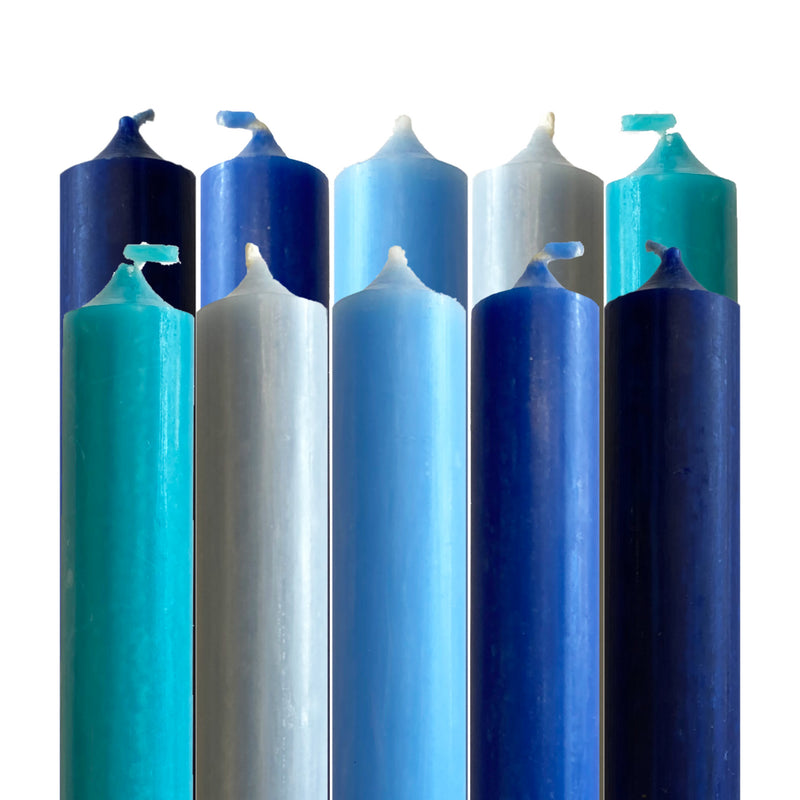 Dinner Candles, Regular x 10 Tranquil Tides Mix