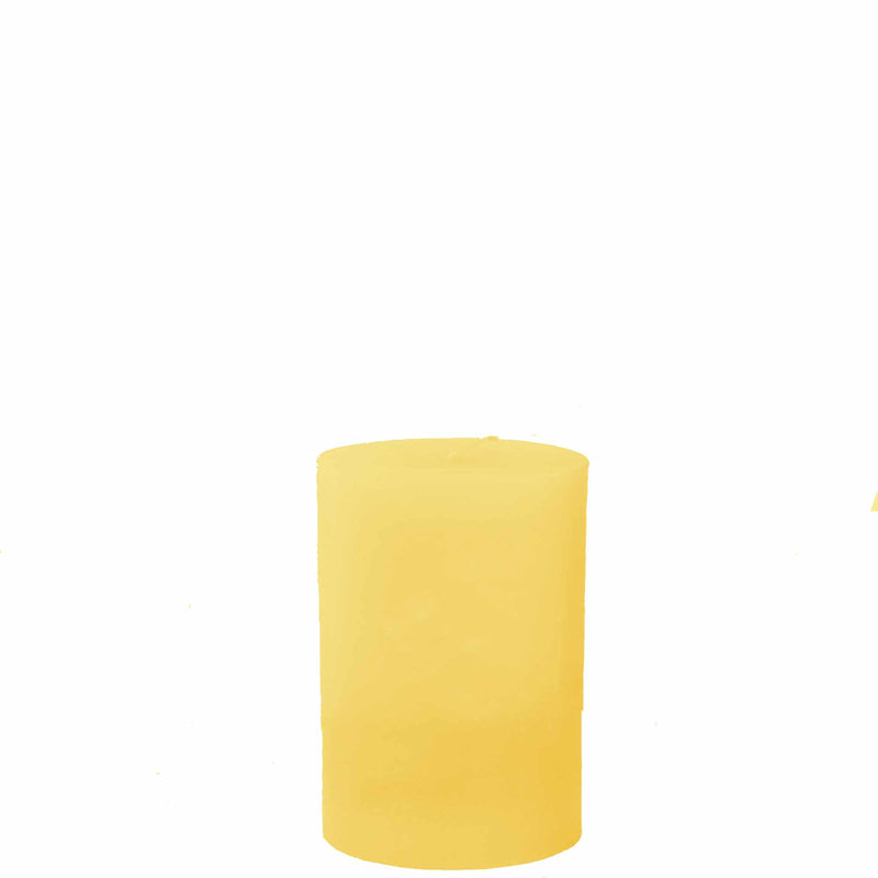 Yellow Pillar Candle – Citrus Orchard or Unscented
