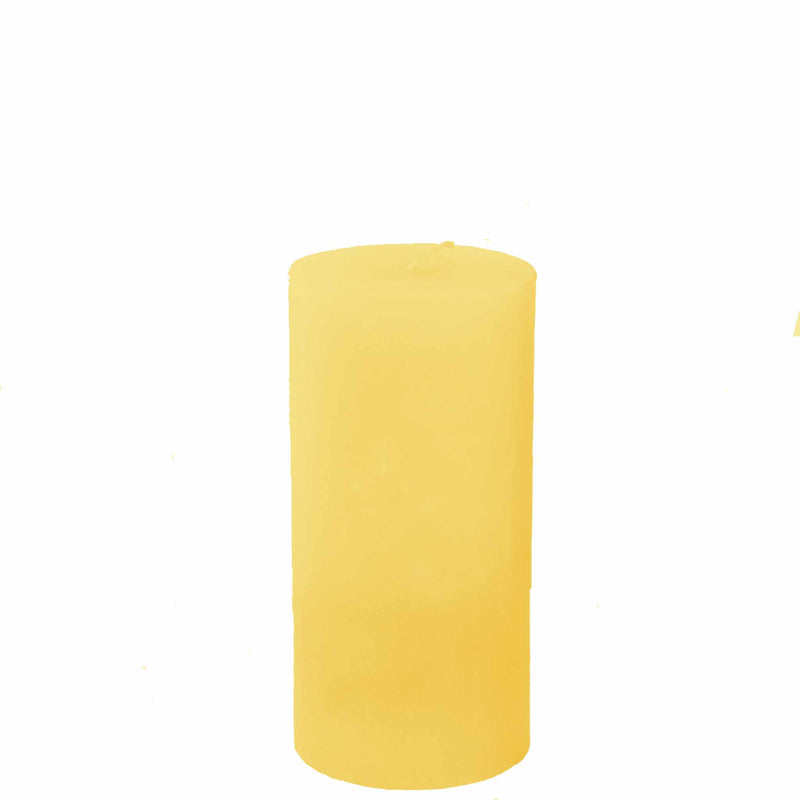 Yellow Pillar Candle – Citrus Orchard or Unscented