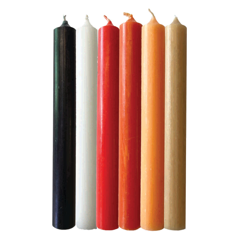Art Illuminated Rye's Nature Reserve  – Set of 6 Red, Orange & Neutral Dinner Candles