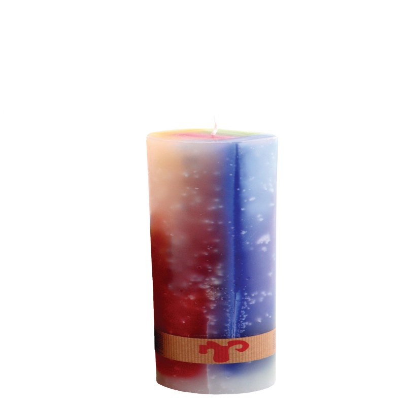 Multi Coloured, Pillar Candle