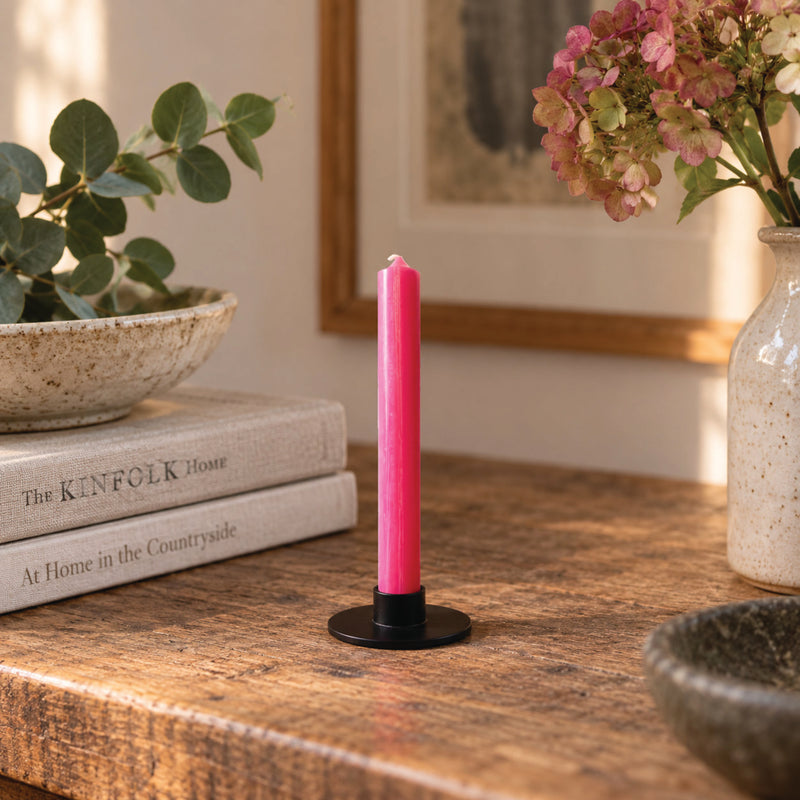 Small Black Metal Candle Holder for Ø13mm Candles – 50mm