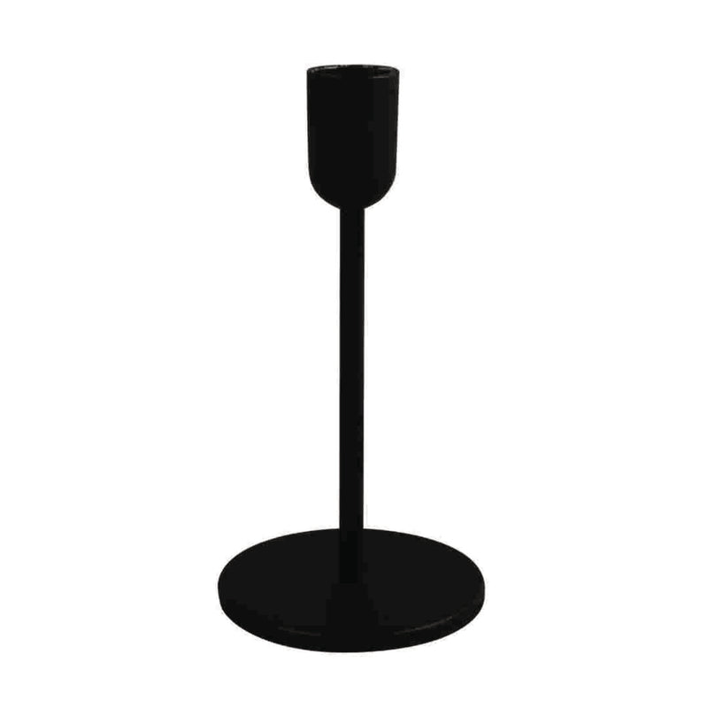 Black Metal Dinner Candle Holder – 154mm