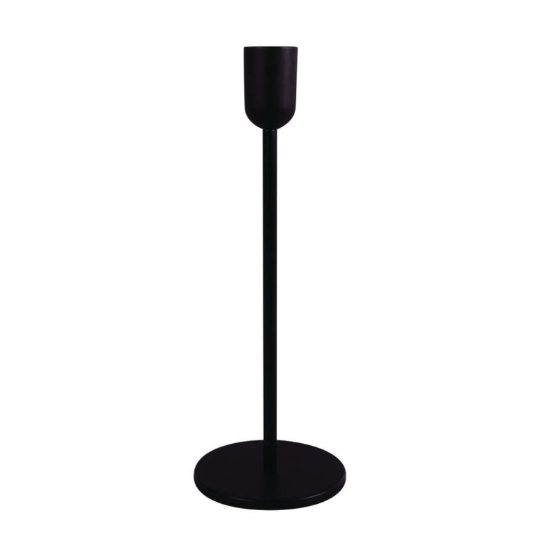 Black Metal Dinner Candle Holder – Tall 220mm