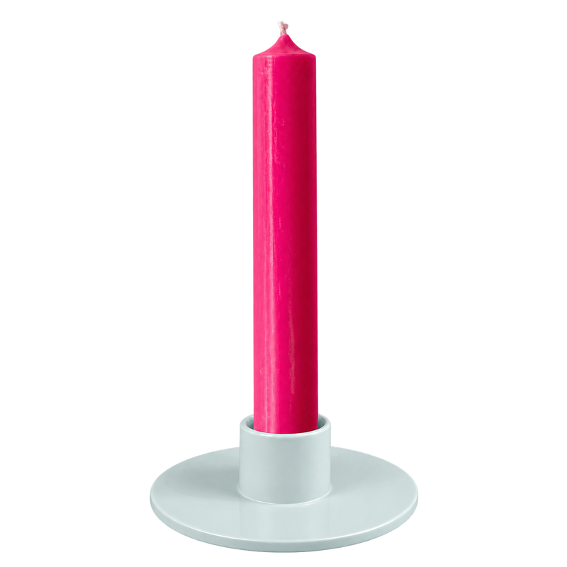 Low White Metal Dinner Candle Holder – 70mm