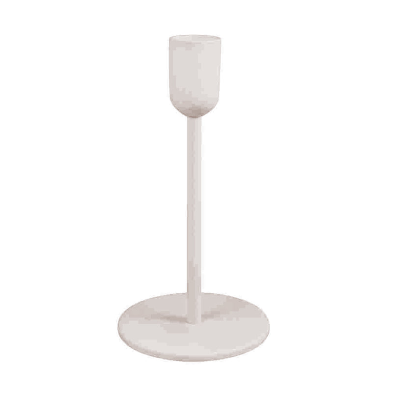 White Metal Dinner Candle Holder – 154mm