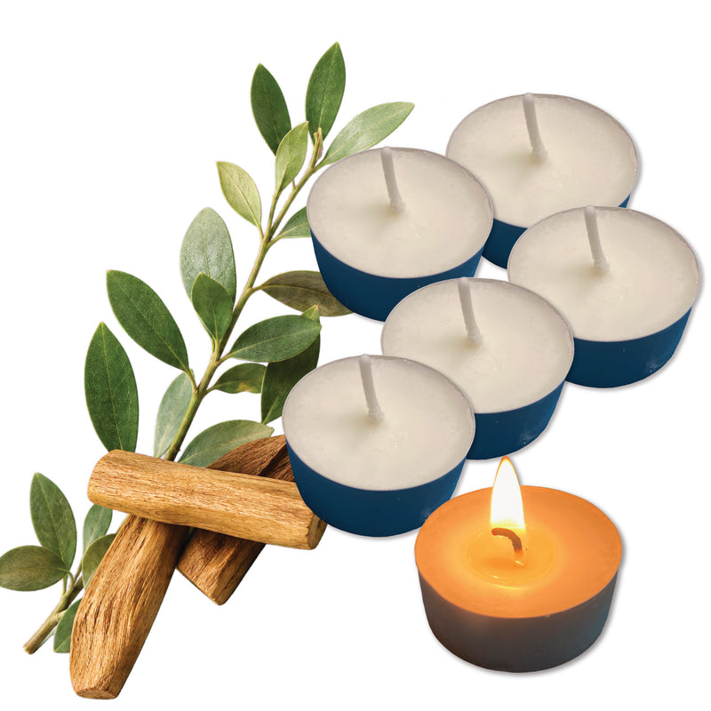 Sandalwood Noir Handmade Scented Tealights - Pack of 6