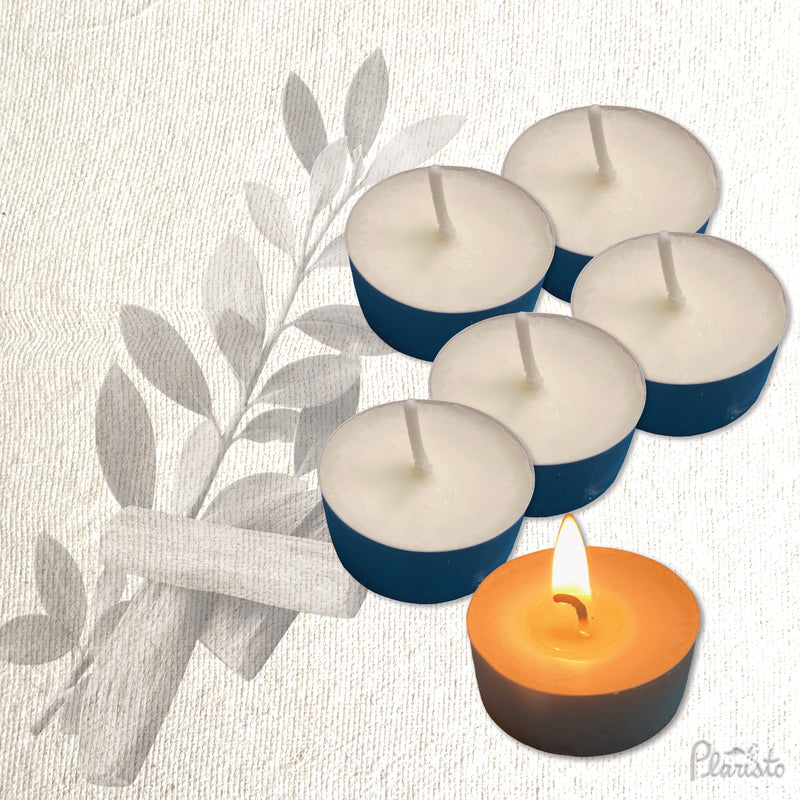 Sandalwood Noir Handmade Scented Tealights - Pack of 6