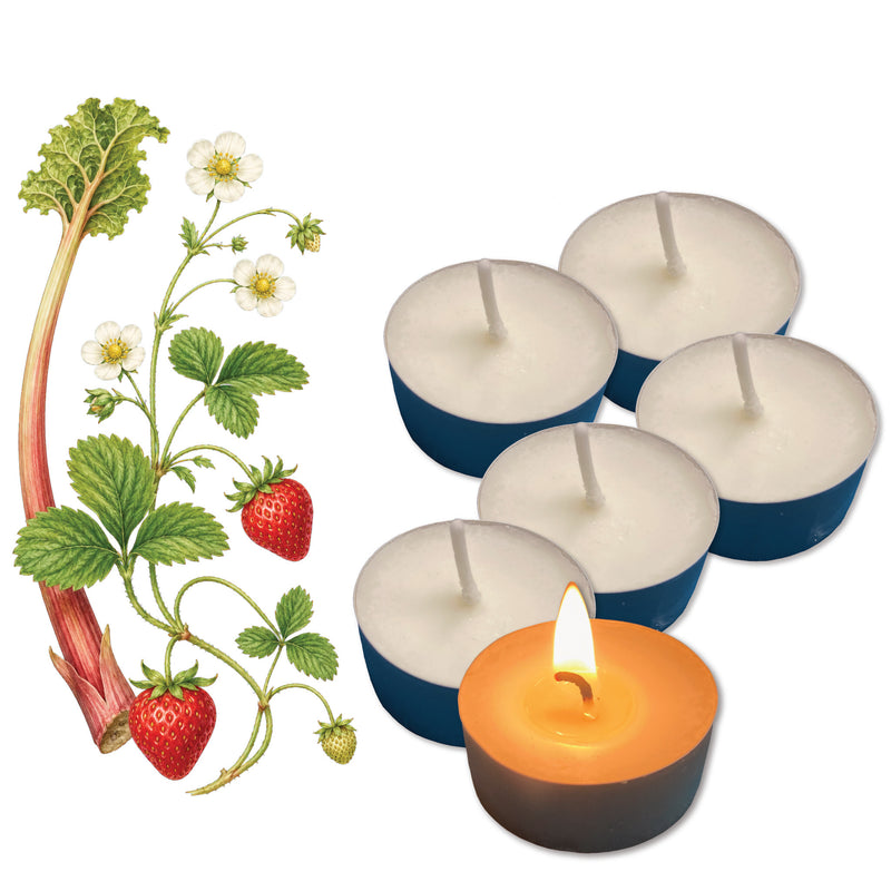 Strawberry Fields Handmade Scented Tealights - Pack of 6