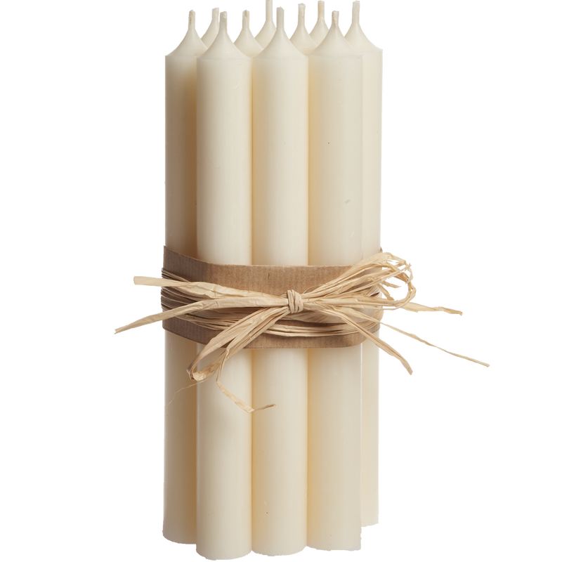 01-Ivory, Tall Dinner Candles