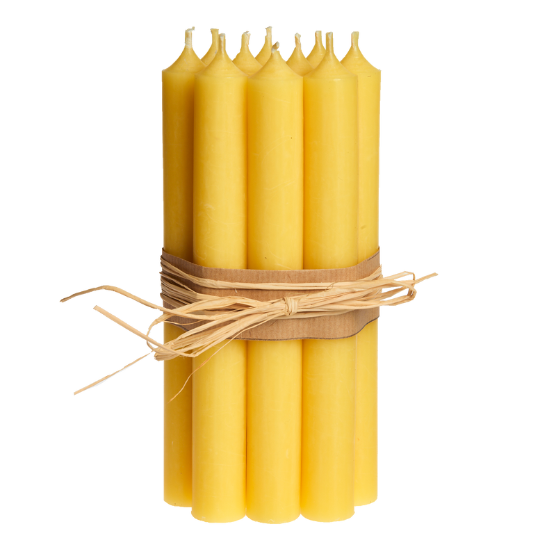 P03 Pastel Yellow, Regular Dinner Candles