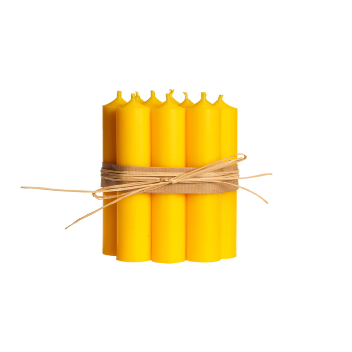 Yellow, Short Dinner Candles