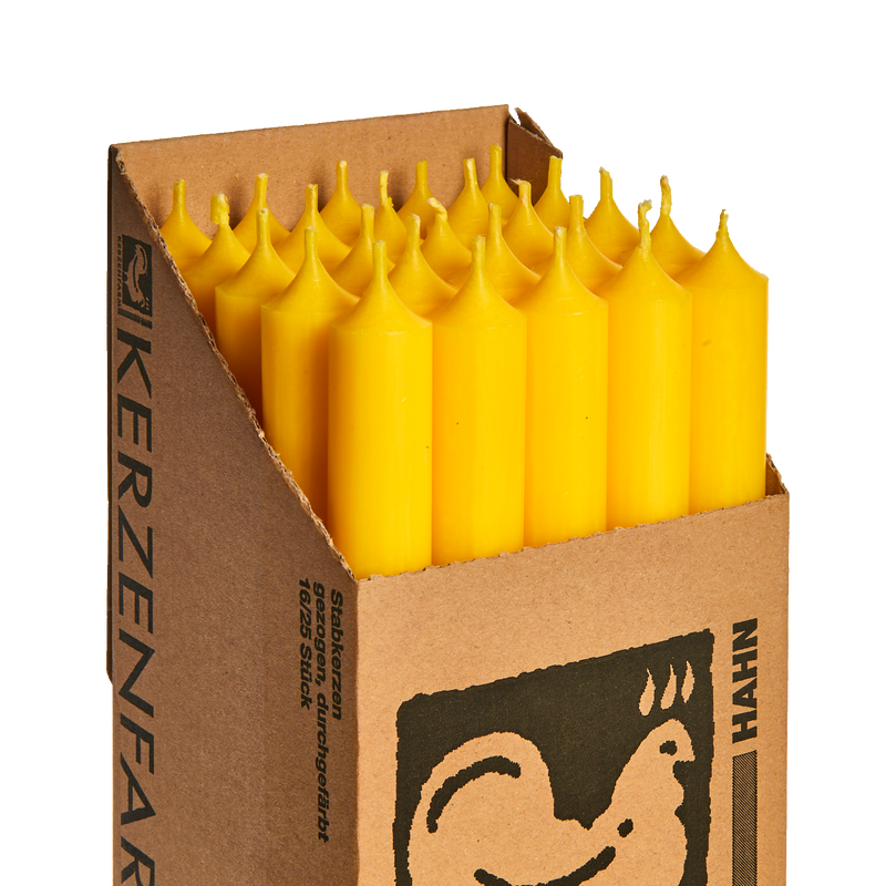 03 Yellow, Regular Dinner Candles