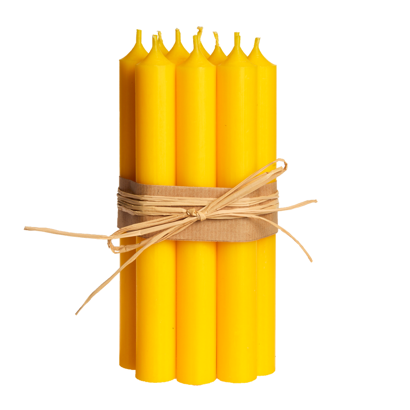 03 Yellow, Regular Dinner Candles