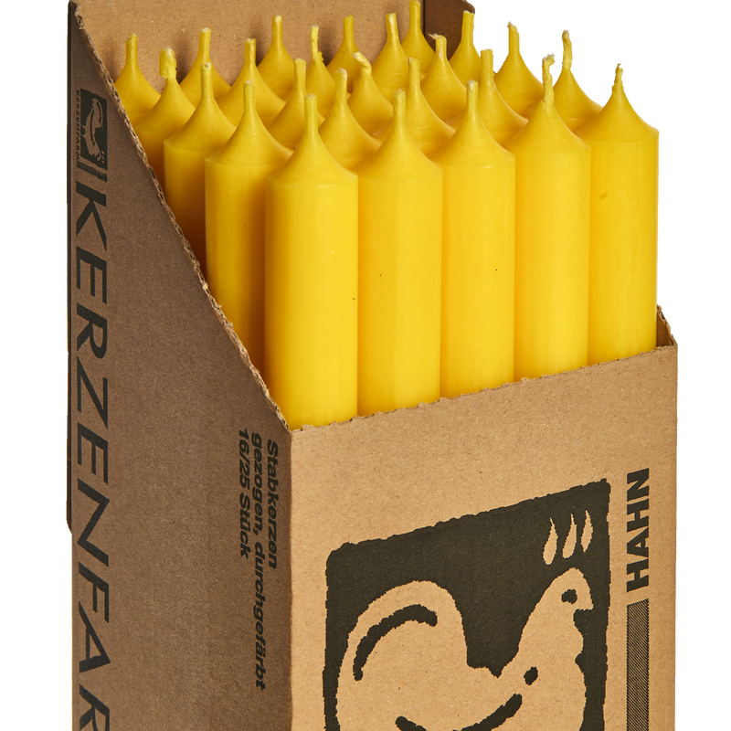 03-Yellow, Tall Dinner Candles