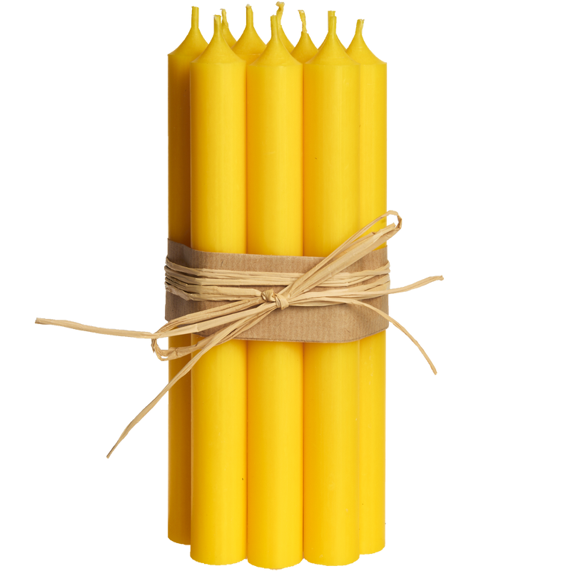 03-Yellow, Tall Dinner Candles