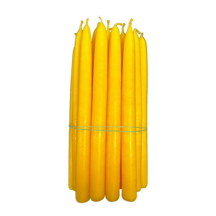 Yellow, Tapered Handmade Dinner Candles