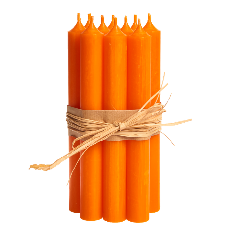 04 Orange, Regular Dinner Candles